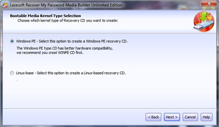 lazesoft windows recovery media builder home edition