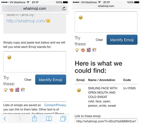 WhatMoji - trang web giúp bạn xem ý nghĩa của các emoji