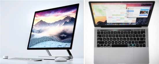 MacBook Pro so găng với Surface Studio, mẫu PC nào gây chú ý hơn?