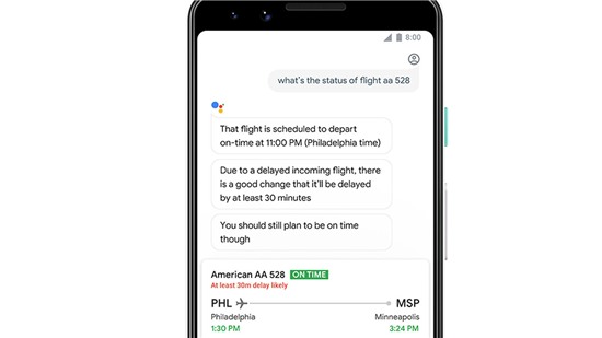 Google Assistant dùng AI để đoán trước các chuyến bay chậm trễ