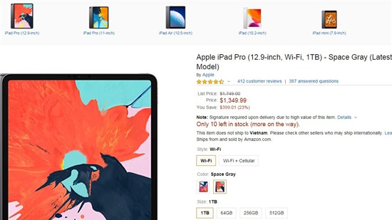 iPad Pro giảm giá "sốc" sau sự kiện ra mắt iPhone 11